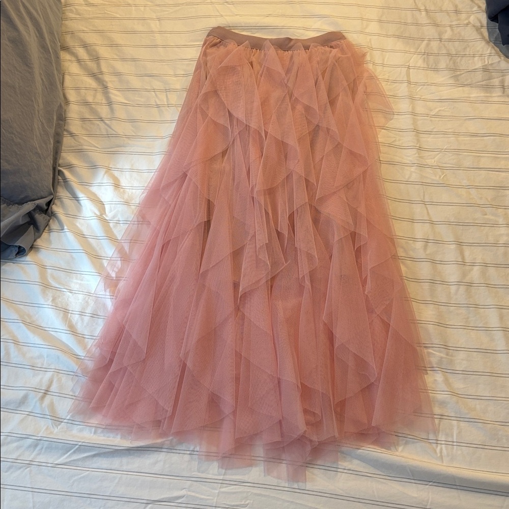 NWOT Pink Tulle Ruffle Skirt - Picture 2 of 7